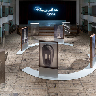 Hank Willis Thomas and Man Ray, Tomorrow I shall contradict myself, exhibition view. Courtesy of Galleria Continua