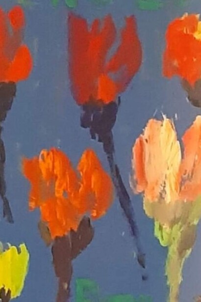 Bruno Pellegrino, “Fiori - Respiri della creazione”. Scrive l’artista: “I colori, le forme, la pittura e, in piccola parte, la scultura mi hanno catturato in maniera vigorosa, assorbente. E, quello che più conta, gratificante