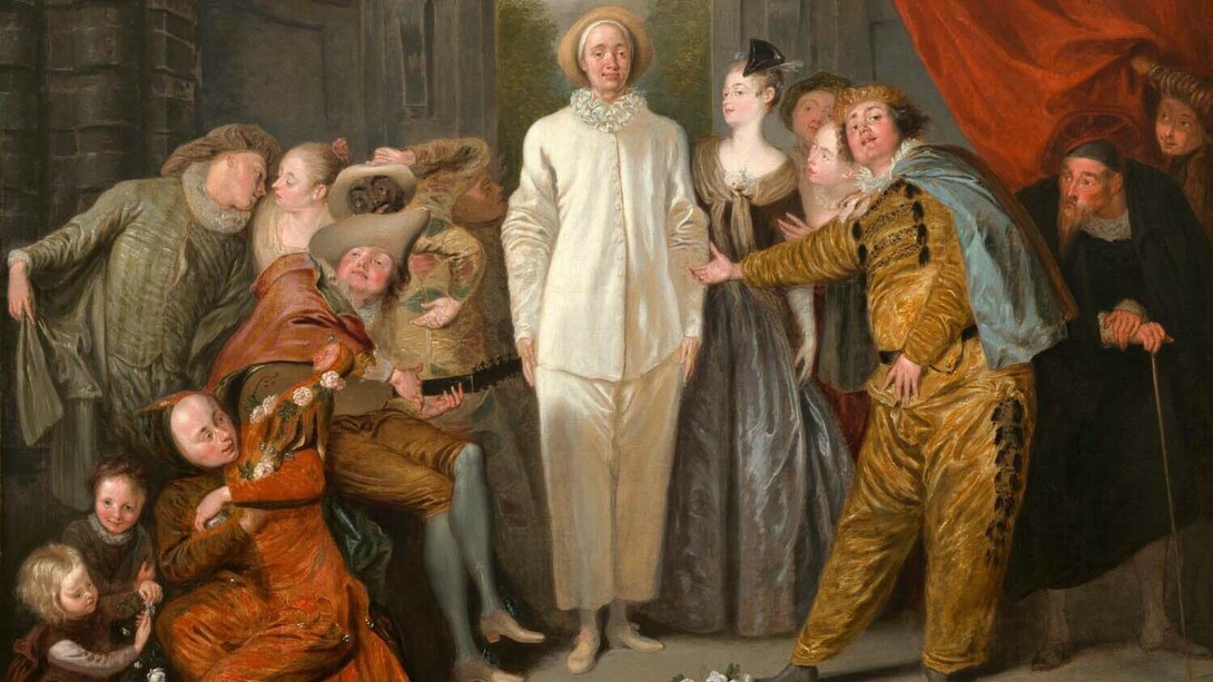 Antoine Watteau, Les comédiens italiens, Washington. Courtesy of Musée du Louvre