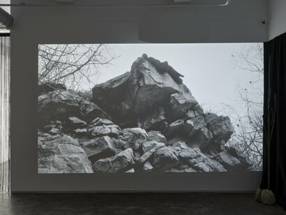 Exhibition view, Allison Halter, Threshold, 2024, A.I.R. Gallery, Brooklyn, NY.  Photography by Matthew Sherman. 