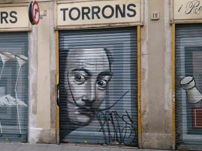 Paint of the genious Dalí in Raval