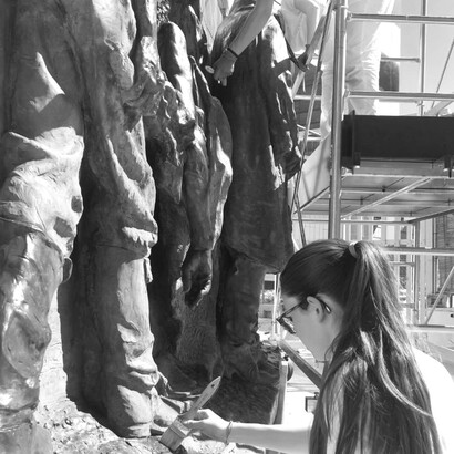 Roma, Vincenzo Vela, Le Vittime del Lavoro, operazione di Restauro, ph Roberto Luciani