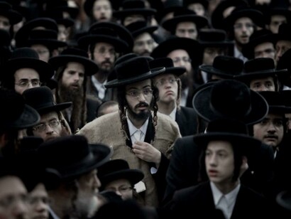 Grupo de ultraortodoxos en Israel