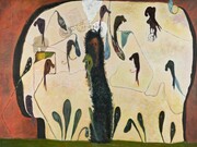 Ryan Mosley, Audubon's Last Aviary, 2014, Oil on canvas, 210 x 275 cm / 82 5/8 x 108 1/4 ins, Copyright the artist, courtesy Alison Jacques Gallery, London