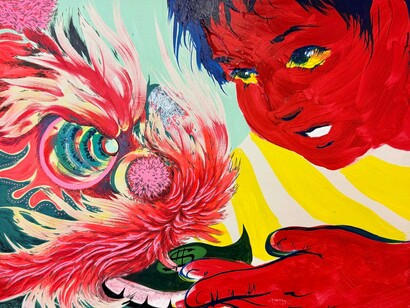 Susan Kim Alvarez and Cici McMonigle, Oh for Goodness Snake! exhibition view. Courtesy of Latitude Gallery