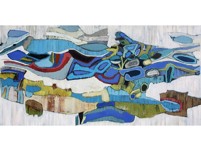 Chase Langford, Camps Bay 9 (2014), Oil on canvas, 24 x 48 inches