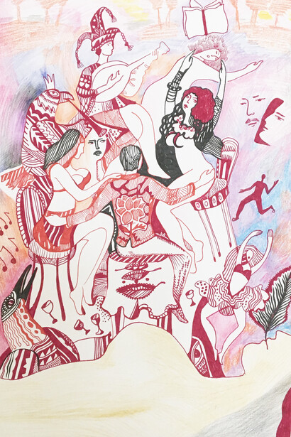 The road is my queen, illustration by Lesya Bilenko