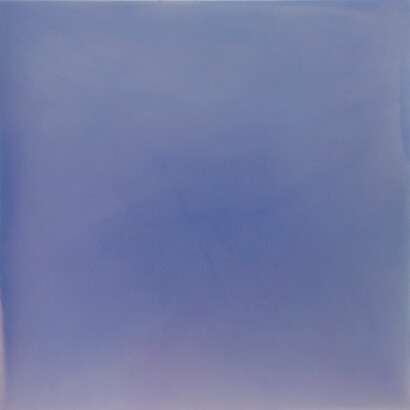 Keira Kotler, Blue Violet Meditation [I Look for Light], 2014, urethane, pigment and varnish on acrylic, 33 x 33 inches