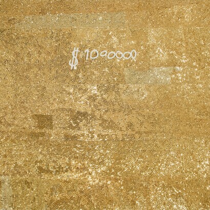 Daniel González, Un milione di dollari after Klein, paillettes cucite a mano su tela, 200 x 200 cm, 2011 © Matteo Danesin