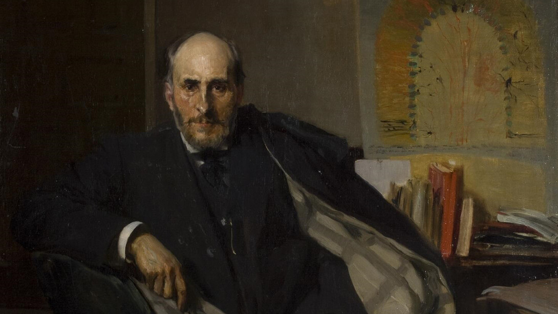 Joaquín Sorolla; Retrato de Santiago Ramón y Cajal, 1906. Museo Provincial de Zaragoza (detalle)