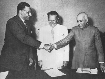 Gamal Abdel Nasser, Josip Broz Tito, and Jawaharlal Nehru, pioneers of the Non-Aligned Movement