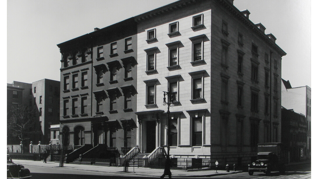 Berenice Abbott, Fifth Avenue Houses, Nos 4, 6, 8 © Estate of Berenice Abbott/Getty
Images. Image courtesy of Huxley-Parlour Gallery