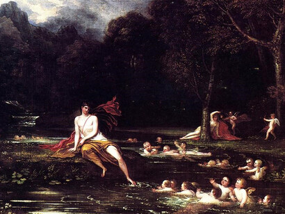 Narcissus and Echo, by Benjamin West, 1805
