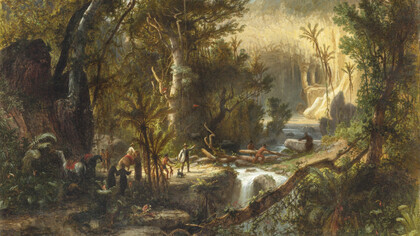Ferdinand Bellermann, La Cueva del Guácharo, Venezuela, 1874 (detalle)