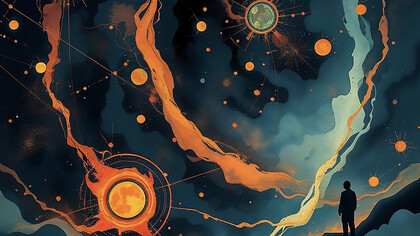 Inspiration bridges the chasm between potentiality and actuality, where human subjectivity intertwines with the cosmos of possibilities