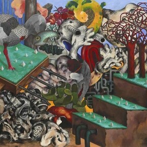 Ahmed Alsoudani, Untitled, 2013, Acrylic and charcoal on canvas, 186 x 246 cm