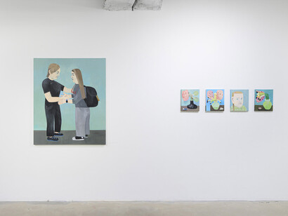 Hana Puchová, Creatures on the table, exhibition view. Courtesy of White&Weiss Gallery
