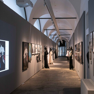 Gianfranco Ferré, through the lens, exhibition view. Courtesy of Forte di Bard 