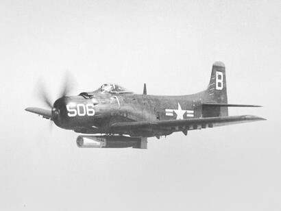 Douglas AD1 Skyraider, avion militar americano usado en la Guerra de Corea (1950 a 1953)