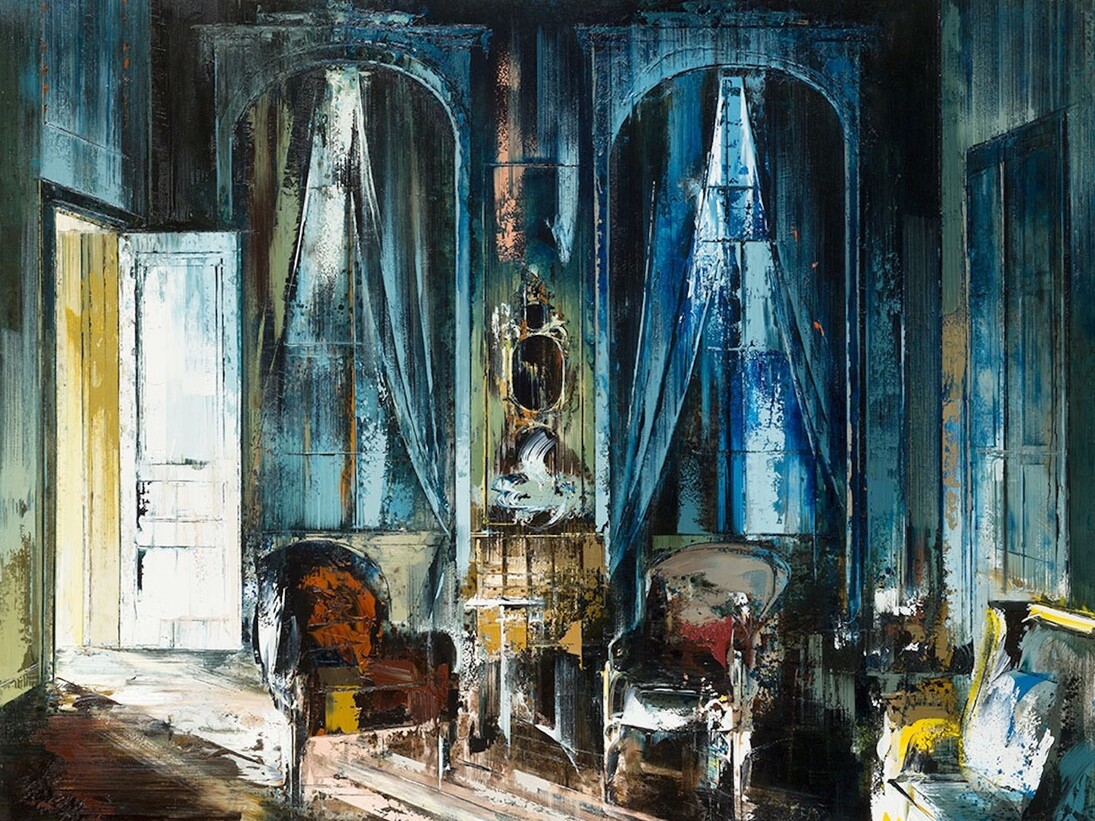 The Shuttered Room No. 2, 2017, oil on canvas, 160 x 186 cm. Courtesy of Long & Ryle Gallery

