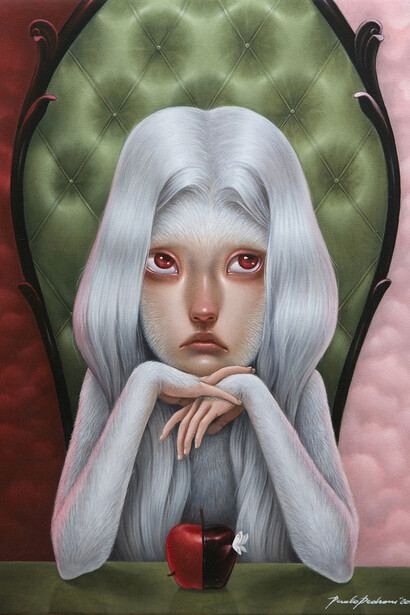 Paolo Pedroni. Dilemma, 30x40 cm, oil on canvas, courtesy Dorothy Circus Gallery