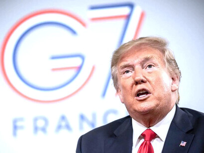 Trump en la reciente cumbre del G7 en Biarritz