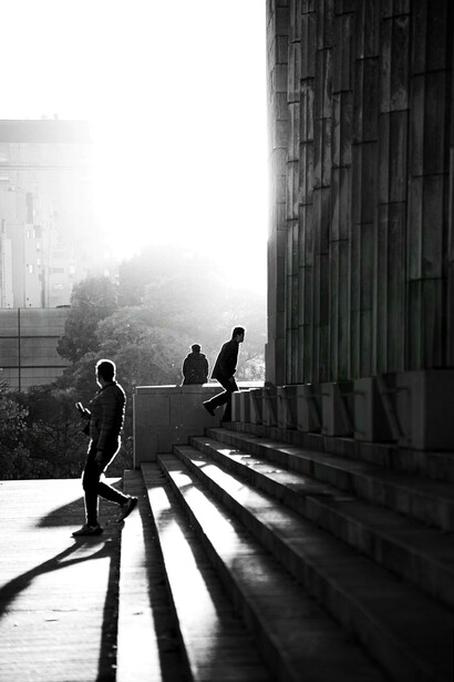 Figures in motion show how our civilization is in constant motion of our instincts and way of living