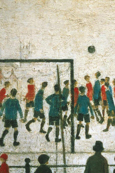 L. S. Lowry, El partido de fútbol (detalle), 1949