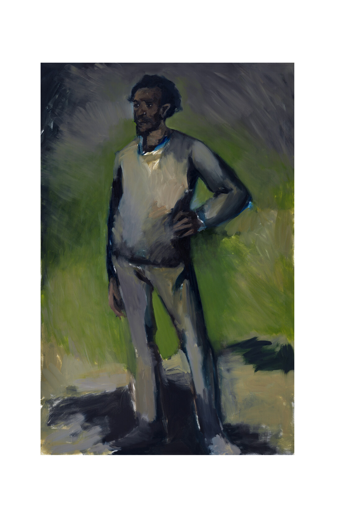 Lynette Yiadom-Boakye, 9am Jerez de la Frontera, 2010, Oil on canvas, 204 x 134 cm, Private Collection, US, Courtesy of Corvi-Mora, London and Jack Shainman Gallery, New York