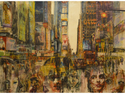 Croce Taravella, New York 16, 2013, Tempera su tela, 140 x 190 cm, Palermo, proprietà dellʼartista