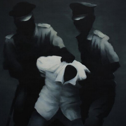 Nguyen Thai Tuan, Black Painting No.98, 2010, olio su tela, 130 x 110 cm