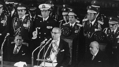 Joaquín Balaguer, presidente de la República Dominicana bajo cuyo mandato fue perpetrado el asesinato de Amín Abel Hasbún