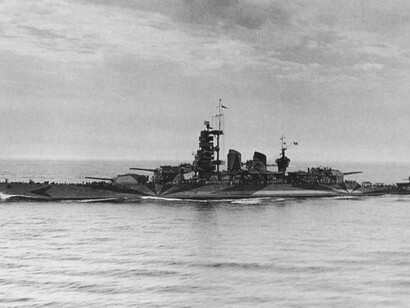 La nave Lusitania durante l'affondamento