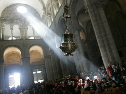 El botafumeiro en la Catedral de Santiago