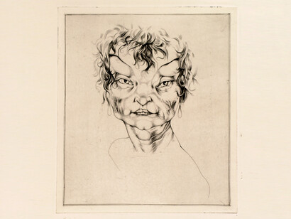 Eddy Smith, Lou􀀀, from the portfolio Die schwarze Mappe ["The Black Folder"], 1924, Etching, 15 1/4 x 11 1/2 inches (38.7 x 29.2 cm) - sheet, Initialed, titled & dated on recto. Ubu Gallery, New York