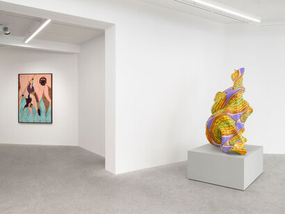 Yinka Shonibare, The wind, the Earth and the fire, vue de l’exposition. Avec l’aimable autorisation de la galerie Kamel Mennour