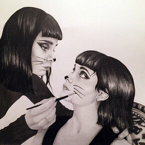 Lake,  Twins Painted Cats