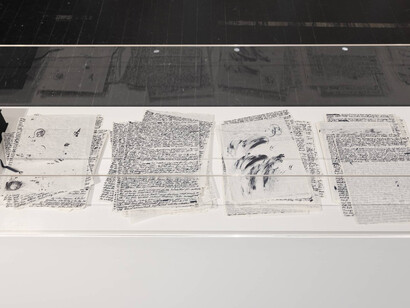 Bethany Collins, The deluge, exhibition view. Courtesy of MCA Denver