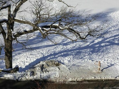 Tony Matelli, Sleepwalker, overall: 70 in. x 48 in. x 26 in. (213.4 cm x 121.9 cm). Courtesy of Tony Matelli and Marlborough Chelsea