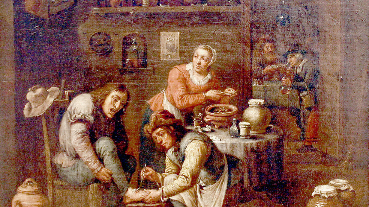 Scuola di Teniers, Operazione al piede