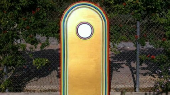 Alia Penner - Door, 2010, oil, 36 x 78 inches