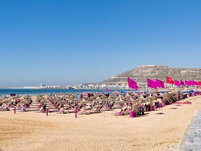 Praia em Agadir, Marrocos