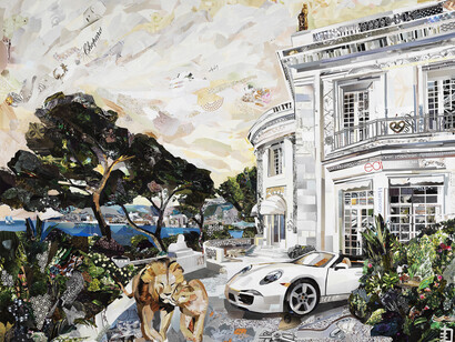 Daria Usova, MGM, from the Serenity series, 2015, "Pieces Art" technique. Courtesy Daria Usova
