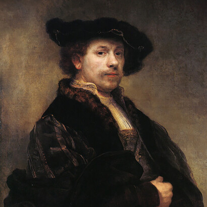 Rembrandt, Autoritratto con camicia ricamata