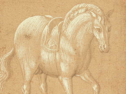 Benozzo Gozzoli (atribuido a) Caballo Sadato (1459, Florencia) Galerías Uffizi Gabinete de dibujos y grabados