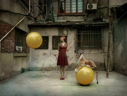 Maleonn, My Circus Tiger, 2005, 80 x120cm, tirage phot sur papier fine art, courtesy galerie Magda Danysz