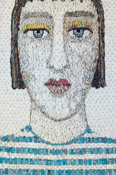 Gugger Petter, Woman with blue and white sweater (detail). Courtesy of Andrea Schwartz Gallery