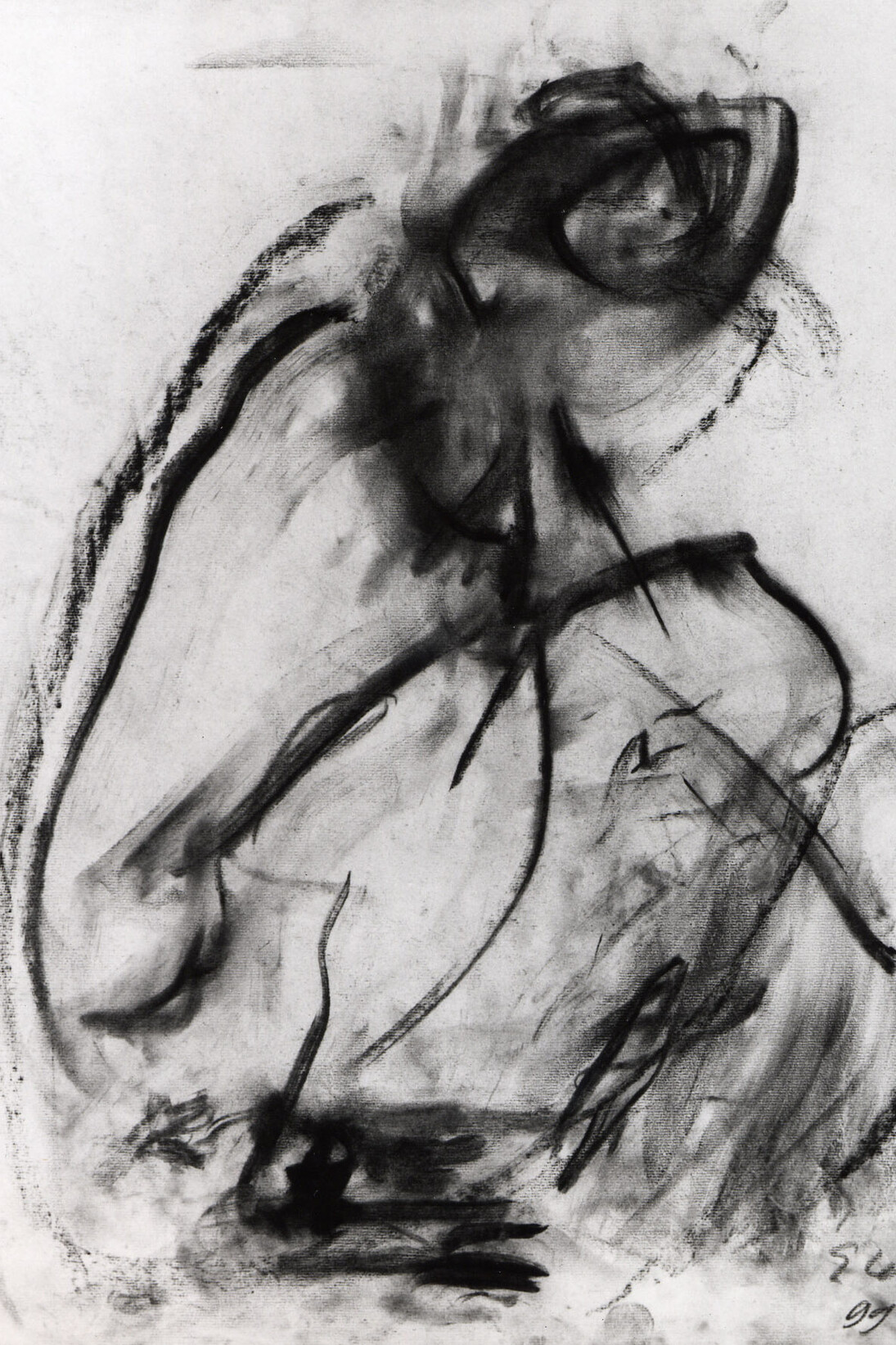Eugène Leroy, Sans titre, 1999, Fusain sur papier, 64,7 x 49,9 cm © Courtesy Galerie
Nathalie Obadia, Paris/Bruxelles