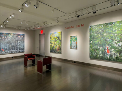 Cornelia Foss, Little red, exhibition view. Courtesy of Hirschl & Adler Modern 