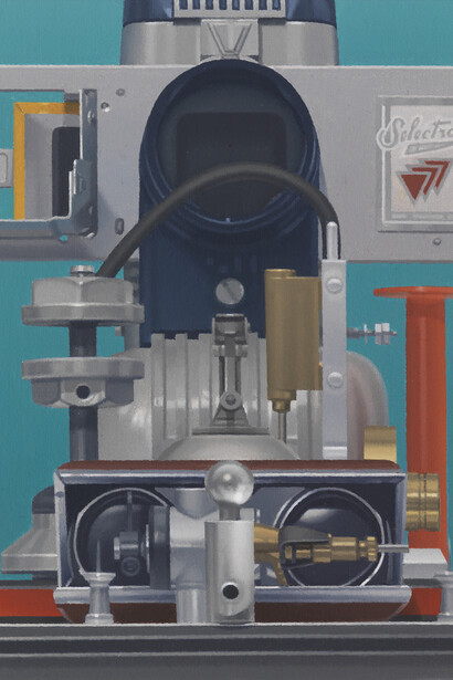 Harold Reddicliffe, Selectron, 2013, Oil on canvas, 8 x 6 in.